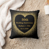 結婚50周年記念ハート クッション (ブランケット)