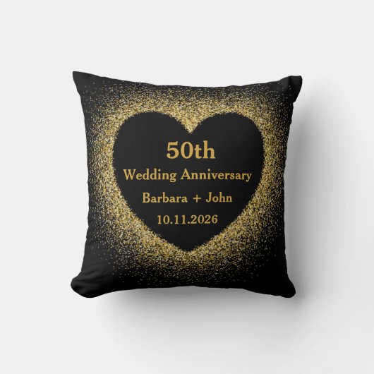 結婚50周年記念ハート クッション (正面)