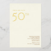 結婚50周年記念パーティの招待状 箔招待状 (正面)