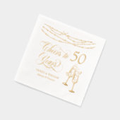 結婚50周年記念パーティーおめでとう 箔ナプキン (左)