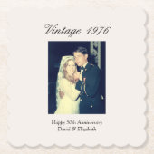 結婚50周年記念パーティーのフォトギフト ペーパーコースター (正面)