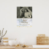 結婚50周年記念フォトウェルカムボード 冬 ポスター (キッチン)