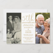 結婚50周年記念フォトフレームペアデザイン 招待状 (正面)