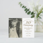 結婚50周年記念フォト・セイヴ・ザ・デート 案内ポストカード (スタンド正面)