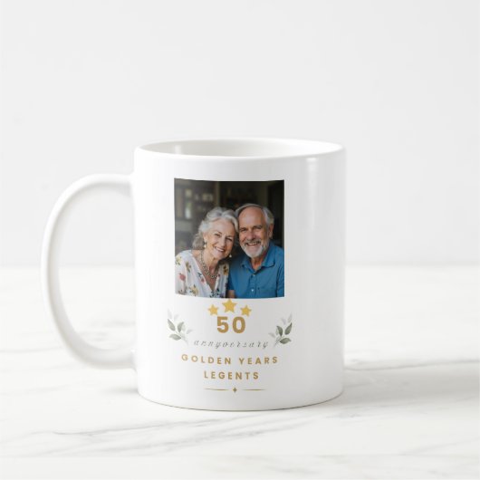 結婚50周年記念マグカップ 名入れ コーヒーマグカップ (左)