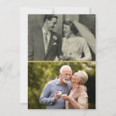 結婚50周年記念ラブハート2枚の写真 招待状 (裏面)