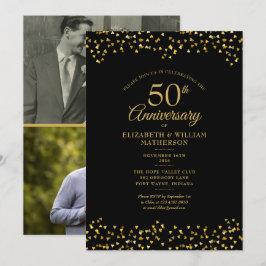 結婚50周年記念ラブハート2枚の写真 招待状