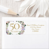結婚50周年記念リターンアドレス ラベル (インサイチュ)
