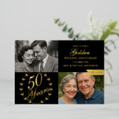 結婚50周年記念写真 箔招待状 (立ち正面)