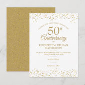 結婚50周年記念日変更のお知らせ 案内ポストカード (正面/裏面)