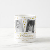 結婚50周年記念2枚の写真 コーヒーマグカップ (中央)