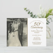 結婚50周年記念2枚の写真 招待状 (スタンド正面)