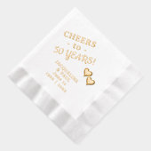 結婚50周年記念 お二人のハートへ乾杯 箔ナプキン (右)