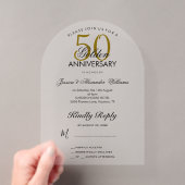 結婚50周年記念 アクリル招待状 (インサイチュ (ポータブル))