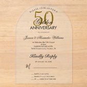 結婚50周年記念 アクリル招待状 (正面)