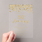 結婚50周年記念 アクリル招待状 (インサイチュ (ポータブル))