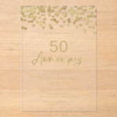 結婚50周年記念 アクリル招待状 (正面)