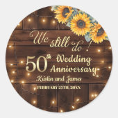 結婚50周年記念 ガーデンライト ラウンドシール (正面)