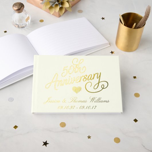 結婚50周年記念 ゴールデンウエディング ゲストブック (正面見開き)