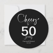 結婚50周年記念 シャンパンプレート用装飾プレート 招待状 (正面)