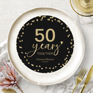 結婚50周年記念 シャンパン・ワイン・プレート 招待状