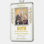 結婚50周年記念 シルバープレートフレームオーナメント (左)