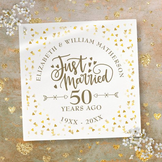 結婚50周年記念 スタンダードカクテルナプキン