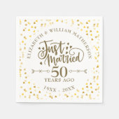結婚50周年記念 スタンダードカクテルナプキン (正面)