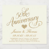 結婚50周年記念 スパークリングワインラベル (シングルラベル)