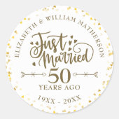 結婚50周年記念 ラウンドシール (正面)