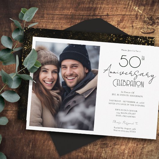 結婚50周年記念 写真1枚 招待状