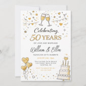 結婚50周年記念 招待状 (正面)