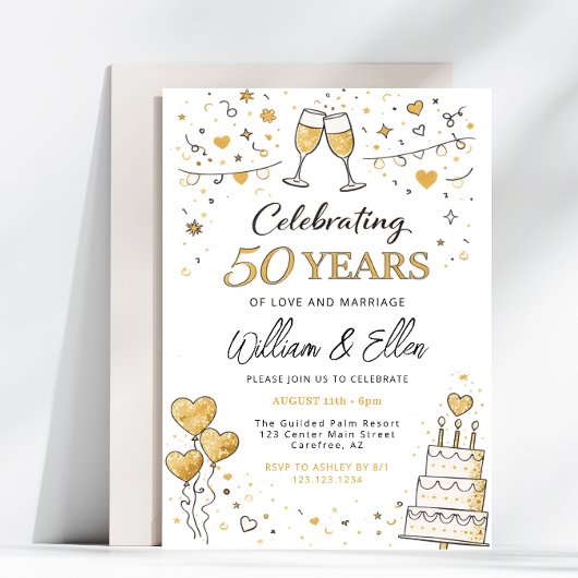 結婚50周年記念 招待状