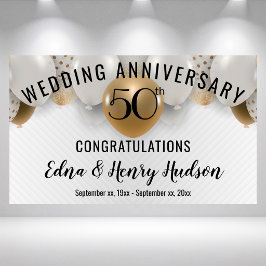 結婚50周年記念 横断幕