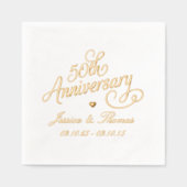 結婚50周年記念 箔ナプキン (正面)