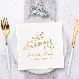 結婚50周年記念 箔ナプキン