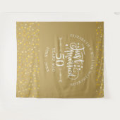 結婚50周年 ゴールド タペストリー (正面(横))