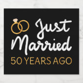 結婚50年目 IV スパークリングワインラベル (シングルラベル)