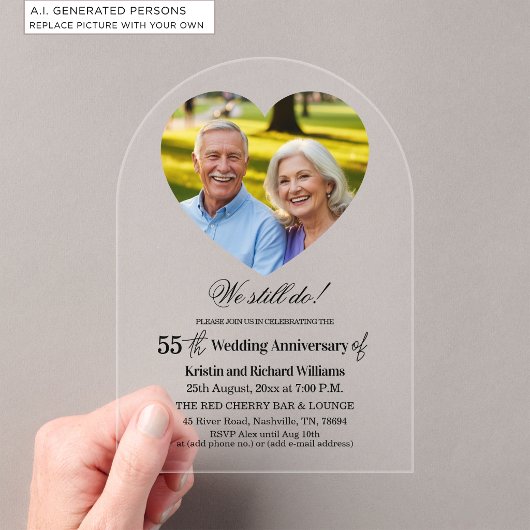 結婚55周年記念フォト アクリル招待状