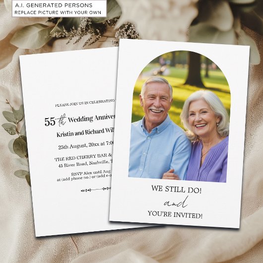 結婚55周年記念フォト 招待状