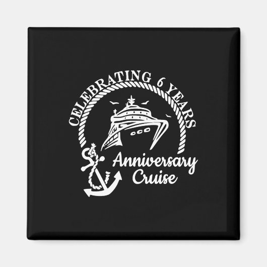 結婚6周年記念クルーズ マグネット (正面)