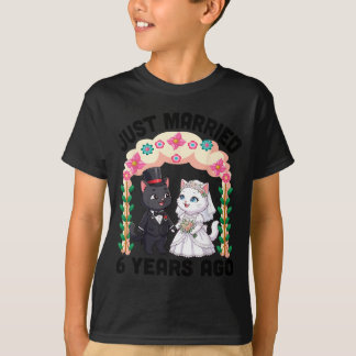 結婚6周年記念 猫 Tシャツ