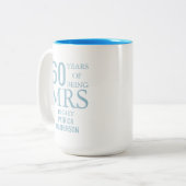 結婚60周年おめでとう Mrs Right Fun ツートーンマグカップ (正面左)