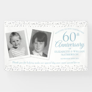 結婚60周年お子様の写真ウェルカムボード 横断幕