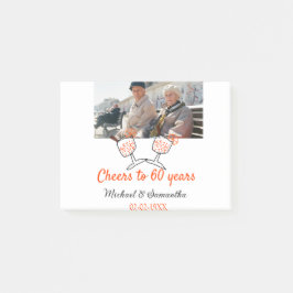 結婚60周年記念おめでとうオレンジ ポストイット