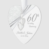 結婚60周年記念の記念品デザイン オーナメント (正面)