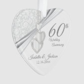 結婚60周年記念の記念品デザイン オーナメント (正面)