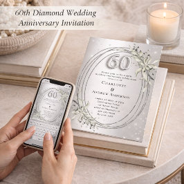 結婚60周年記念シルバーグリーンリースダイヤモンド 招待状