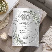 結婚60周年記念シルバーグリーンリースダイヤモンド 招待状