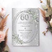 結婚60周年記念シルバーグリーンリースダイヤモンド 招待状